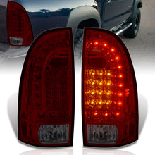 Load image into Gallery viewer, Toyota Tacoma 2005-2015 LED Tail Lights Chrome Housing Red Smoke Len