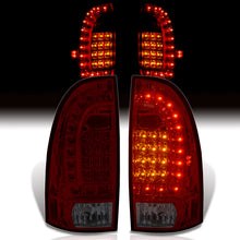Load image into Gallery viewer, Toyota Tacoma 2005-2015 LED Tail Lights Chrome Housing Red Smoke Len