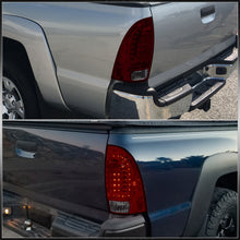 Load image into Gallery viewer, Toyota Tacoma 2005-2015 LED Tail Lights Chrome Housing Red Smoke Len