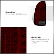 Load image into Gallery viewer, Toyota Tacoma 2005-2015 LED Tail Lights Chrome Housing Red Smoke Len