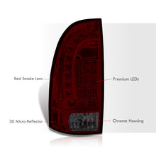 Load image into Gallery viewer, Toyota Tacoma 2005-2015 LED Tail Lights Chrome Housing Red Smoke Len