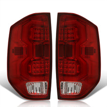 Load image into Gallery viewer, Toyota Tundra 2014-2021 LED Bar Tail Lights Chrome Housing Red Len White Tube
