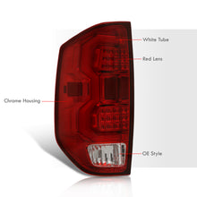 Load image into Gallery viewer, Toyota Tundra 2014-2021 LED Bar Tail Lights Chrome Housing Red Len White Tube
