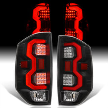 Load image into Gallery viewer, Toyota Tundra 2014-2021 LED Bar Tail Lights Black Housing Clear Len Red Tube