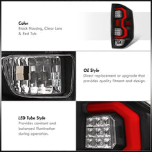 Load image into Gallery viewer, Toyota Tundra 2014-2021 LED Bar Tail Lights Black Housing Clear Len Red Tube