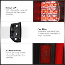 Load image into Gallery viewer, Toyota Tundra 2014-2021 LED Bar Tail Lights Black Housing Clear Len Red Tube