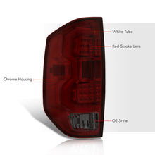 Load image into Gallery viewer, Toyota Tundra 2014-2021 LED Bar Tail Lights Chrome Housing Red Smoke Len White Tube