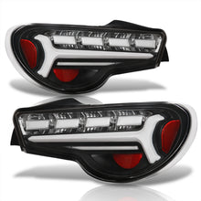 Load image into Gallery viewer, Toyota 86 FRS 2012-2020 / Subaru BRZ 2012-2020 Sequential LED Bar Tail Lights Black Housing Clear Len White Tube (Version 2)