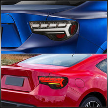 Load image into Gallery viewer, Toyota 86 FRS 2012-2020 / Subaru BRZ 2012-2020 Sequential LED Bar Tail Lights Black Housing Clear Len White Tube (Version 2)