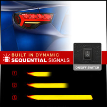 Load image into Gallery viewer, Toyota 86 FRS 2012-2020 / Subaru BRZ 2012-2020 Sequential LED Bar Tail Lights Black Housing Clear Len White Tube (Version 2)