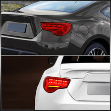Load image into Gallery viewer, Toyota 86 FRS 2012-2020 / Subaru BRZ 2012-2020 Sequential LED Bar Tail Lights Chrome Housing Red Len White Tube (Version 2)