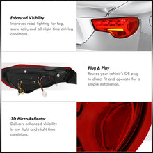 Load image into Gallery viewer, Toyota 86 FRS 2012-2020 / Subaru BRZ 2012-2020 Sequential LED Bar Tail Lights Chrome Housing Red Len White Tube (Version 2)