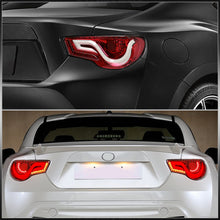 Load image into Gallery viewer, Toyota 86 FRS 2012-2020 / Subaru BRZ 2012-2020 Sequential LED Bar Tail Lights Red Housing Clear Len White Tube