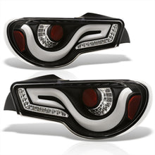 Load image into Gallery viewer, Toyota 86 FRS 2012-2020 / Subaru BRZ 2012-2020 Sequential LED Bar Tail Lights Black Housing Clear Len White Tube