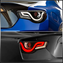 Load image into Gallery viewer, Toyota 86 FRS 2012-2020 / Subaru BRZ 2012-2020 Sequential LED Bar Tail Lights Black Housing Clear Len White Tube