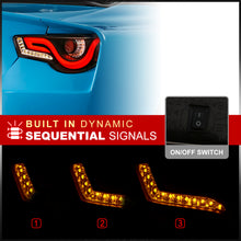 Load image into Gallery viewer, Toyota 86 FRS 2012-2020 / Subaru BRZ 2012-2020 Sequential LED Bar Tail Lights Black Housing Clear Len White Tube