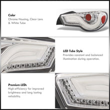 Load image into Gallery viewer, Toyota 86 FRS 2012-2020 / Subaru BRZ 2012-2020 Sequential LED Bar Tail Lights Chrome Housing Clear Len White Tube