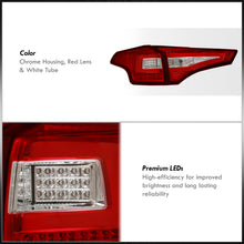 Load image into Gallery viewer, Toyota RAV4 2013-2015 LED Bar Tail Lights Chrome Housing Red Len White Tube