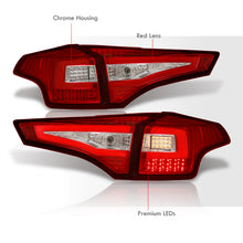 Load image into Gallery viewer, Toyota RAV4 2013-2015 LED Bar Tail Lights Chrome Housing Red Len White Tube