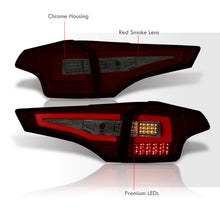 Load image into Gallery viewer, Toyota RAV4 2013-2015 LED Bar Tail Lights Chrome Housing Red Smoke Len White Tube