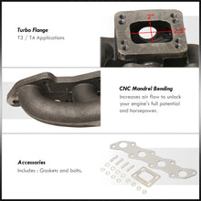 Load image into Gallery viewer, Nissan 240SX 1989-1998 KA24 T3/T4 Cast Iron Turbo Manifold (35mm/38mm Wastegate Flange)