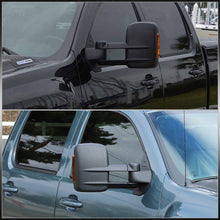 Load image into Gallery viewer, Chevrolet Silverado 2007-2013 / GMC Sierra 2007-2013 Telescopic Extendable LED Signal Heated Power Towing Mirrors Black