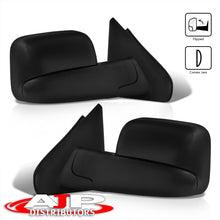 Load image into Gallery viewer, Dodge Ram 1500 2002-2008 / 2500 3500 2003-2009 Extended Flip Up Manual Towing Mirrors Black