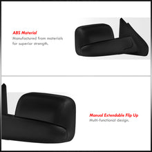 Load image into Gallery viewer, Dodge Ram 1500 2002-2008 / 2500 3500 2003-2009 Extended Flip Up Manual Towing Mirrors Black