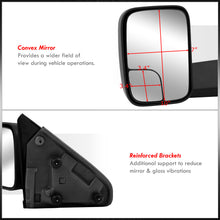 Load image into Gallery viewer, Dodge Ram 1500 2002-2008 / 2500 3500 2003-2009 Extended Flip Up Manual Towing Mirrors Black