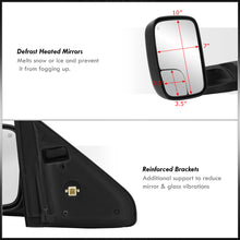 Load image into Gallery viewer, Dodge Ram 1500 2002-2008 / 2500 3500 2003-2009 Extended Flip Up Heated Power Towing Mirrors Black