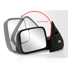 Load image into Gallery viewer, Dodge Ram 1500 2002-2008 / 2500 3500 2003-2009 Extended Flip Up Heated Power Towing Mirrors Black
