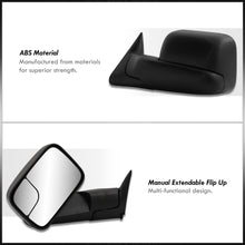 Load image into Gallery viewer, Dodge Ram 1500 1994-2001 / 2500 3500 1994-2002 Extended Flip Up Manual Towing Mirrors Black
