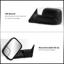Load image into Gallery viewer, Dodge Ram 1500 1994-2001 / 2500 3500 1994-2002 Extended Flip Up Manual Towing Mirrors Black