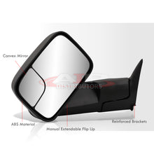 Load image into Gallery viewer, Dodge Ram 1500 1994-2001 / 2500 3500 1994-2002 Extended Flip Up Manual Towing Mirrors Black