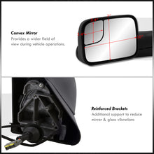 Load image into Gallery viewer, Dodge Ram 1500 2500 3500 1994-1997 Extended Flip Up Power Towing Mirrors Black