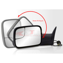 Load image into Gallery viewer, Dodge Ram 1500 2500 3500 1994-1997 Extended Flip Up Power Towing Mirrors Black