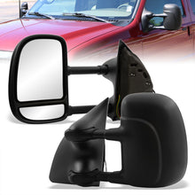 Load image into Gallery viewer, Ford F250 F350 F450 F550 1999-2016 / Excursion 2001-2005 Telescopic Extendable Power Towing Mirrors Black