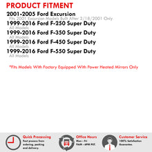 Load image into Gallery viewer, Ford F250 F350 F450 F550 1999-2016 / Excursion 2001-2005 Telescopic Extendable Power Towing Mirrors Black