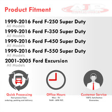Load image into Gallery viewer, Ford F250 F350 F450 F550 1999-2016 / Excursion 2001-2005 Telescopic Extendable Manual Towing Mirrors Black