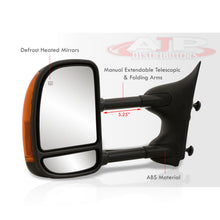 Load image into Gallery viewer, Ford F250 F350 F450 F550 1999-2007 / Excursion 2001-2005 Telescopic Extendable LED Signal Heated Power Towing Mirrors Black
