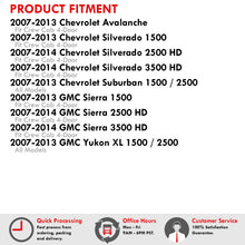 Load image into Gallery viewer, Chevrolet Silverado 2007-2013 / Avalanche 2007-2013 / Suburban 2007-2014 / GMC Sierra 2007-2013 / Yukon XL 2007-2014 Crew Cab 4 Door Tape On Window Visors