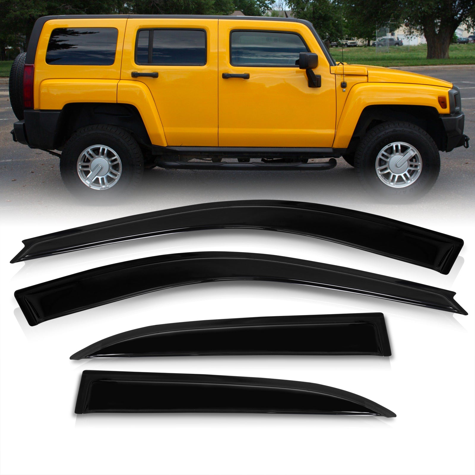 Hummer h3 on sale rain guards