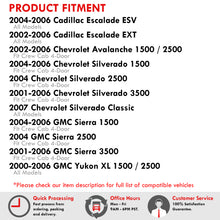 Load image into Gallery viewer, Chevrolet Silverado 2001-2006 / Avalanche 2002-2006 / Suburban 2000-2006 / GMC Sierra 1999-2006 / Yukon XL 2000-2006 / Cadillac Escalade 2002-2006 Crew Cab 4 Door Tape On Window Visors