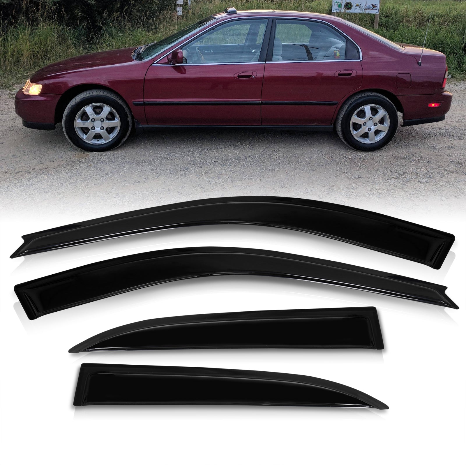 Honda Accord 1994-1997 4 Door Tape On Window Visors – AJP Distributors