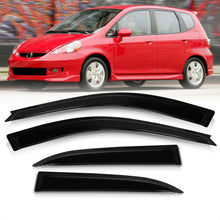 Load image into Gallery viewer, Honda Fit 2006-2008 4 Door Tape On Window Visors