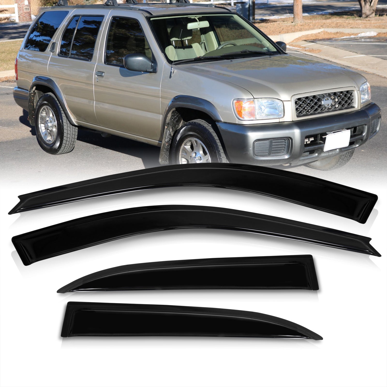 ★状態良好 WINDOW PANE ウインドウ・ペイン 和ジャズ Infiniti QX4 1997-2003 / Nissan Pathfinder 1996-2004 4 Door Tape