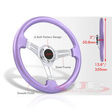 Load image into Gallery viewer, JDM Sport Universal 350mm Heavy Duty Steel Steering Wheel Polished Center Metallic Purple