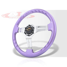 Load image into Gallery viewer, JDM Sport Universal 350mm Heavy Duty Steel Steering Wheel Polished Center Metallic Purple
