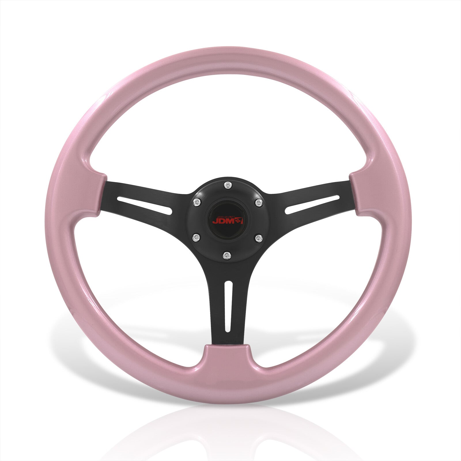 JDM Sport Universal 350mm Heavy Duty Aluminum Steering Wheel Black