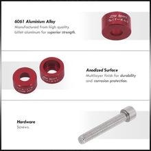 Load image into Gallery viewer, JDM Sport Acura Honda B-Series B16 B17 B18 B20 Distributor Cap Cup Washers Bolt Kit Red
